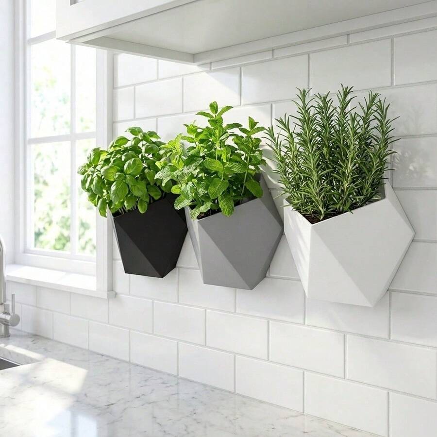 1pc Wall-Mounted Plant Holder, Suitable For Indoor Balcony Minimalist Decor, Planter Pot, Perfect For Holiday And Party Decoration, Essential Home Accessory - A - View 1