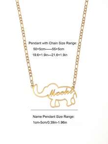 Dây chuyền khắc tên hình bướm cá nhân hóa, mặt dây chuyền bằng thép không gỉ, món trang sức quà tặng sinh nhật tuyệt vời nhất dành cho phụ nữ. - Vàng - Dây chuyền NK 3:1 - Xem 5