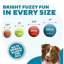 Outward Hound Squeaker Ballz – Squeaky Tennis Balls For Dogs Under 50 Lbs, Interactive Dog Toy For Fetch & Training, Medium (2.5"), 4‑Pack - Xám - Xem 3