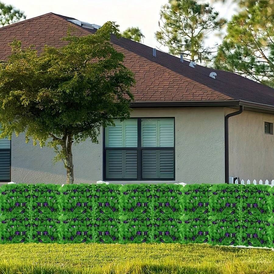 Pantalla de enrejado expandible, pantalla de seto artificial para jardinería, panel de rejilla de jardín extensible, pantalla de enrejado de jardín, pantalla de enrejado de privacidad para decoración de pared de patio trasero - Multicolor - Ver 1
