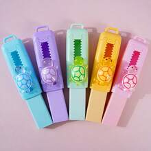 Creative Turtle Shaped Sliding Eraser, Retractable Design For Painting And Writing - Durable PP Material - Multicolor - View 3