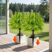 1pc/2pcs/4pcs 44cm Fern Ground Stake, Lifelike Artificial Fern Plants, Suitable Grave Decoration, Valentine's Day Decor, Decor, Indoor/Outdoor Garden Wedding Spring/Summer Decoration - Green - View 4