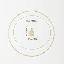 1pc Elegant Gold-Plated Square Guadalupe Virgin Mary Pendant, Religious Memorial Jewelry For Faith And Love, Suitable For Mother's Day, Gift For Mother/Daughter - Multicolor - View 5