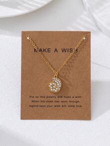 1pc Fashionable Minimalist Ocean Style Golden Seashell Pendant Necklace - Ocean Breeze - View 2