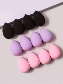 12pcs Absorbent Makeup Sponges - Latex-Free Polyurethane Cosmetic Sponges Suitable For Liquid, Cream And Powder Foundation - Multiple Colors Available - Multicolor - View 2