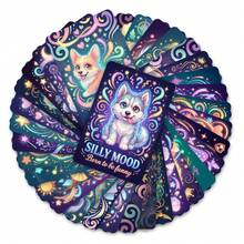 36pcs Cute Glowing Dog Fantasy Postcards, Birthday Gift, Inspirational Text Cards - 36 Cute Dog Dreamy Glowing Cards - View 4