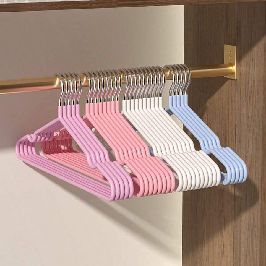 Thickened Non-Slip Clothes Hanger Dry Wet Dual-Use Sturdy Garment Storage Organizer For Closet, Home Wardrobe Essentials, Anti-Slip Design Heavy Duty Coat Rack Hanger Set, Professional Grade Clothing Display Stand, Indoor Laundry Room Organization Solution, Multifunctional Apparel Keeper For All Seasons - View 1