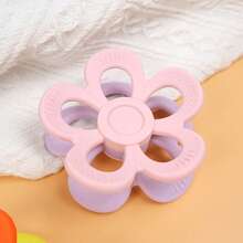 Baby Silicone Flower Teething Toy, Unisex Teether For Newborn & Infant, Rotatable Double-Sided Flower Design, Easy To Grip, Great Gift - 彩色 - 查看 4