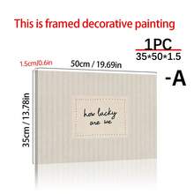 1 tấm tranh canvas kẻ sọc màu xám "Chúng ta thật may mắn", tranh nghệ thuật tối giản treo tường, phù hợp cho căn hộ, phòng khách, phòng ngủ, trang trí nhà hiện đại, trang trí tường, phòng trẻ em. - Nhiều màu - Xem 13