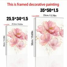 3 Imprimeuri Florale Elegante pe Pânză în Nuanțe de Foiță de Aur și Gri Pudră, Disponibile cu sau fără Rame; Decor Interior, Motive Florale, Artă Murală Botanică Modernă; Potrivite pentru Dormitoare, Camere de Zi sau Birouri; Postere Botanice Abstracte; Un Cadou pentru Ea - Multicolor - Vizualizare 5