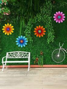 1pc/4pcs Metal Floral Decor Suitable For Home, Garden, Party, Wedding, Bedroom, Living Room And Wall Decoration - Multicolor - View 7