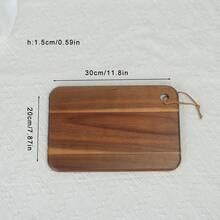 1pc Oval Cutting Board, Made Of Rosewood, Natural Wood Design, Suitable For Steak, Pizza, Toast And Bread, Home Kitchen, Serving Fruit, Kitchen Utensils, Restaurant Plating - Brown - View 2