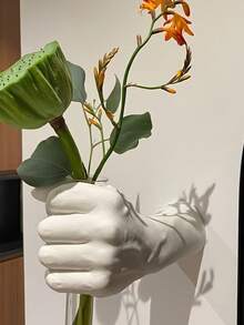 设计师创意逼真手工造型水培花瓶，壁挂式艺术装饰，适用于餐厅、酒店、美学家居装饰，小型种植花瓶 - 多色 - 查看 7