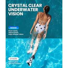 NSSIW Goggles Swimming Adult Swim-Goggles: Wide View with UV400 Protection Anti Fog No Leak for Men and Women 3 Pack - 06 Azul Plata Gris - Ver 8