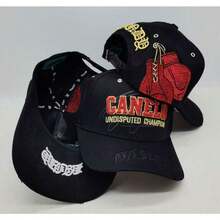 Serie de Gorras de Béisbol del Campeonato Indiscutible de Canelo Álvarez Color Negro para Fans y Coleccionistas de Deportes de Boxeo - Negro - Ver 2