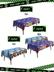 1 pieza Mantel de 137cm*183cm con diseño de Spider-Man de Marvel, impermeable, reforzado, tema de dibujos animados - Artículo de decoración de mesa para fiestas de Año Nuevo/Cumpleaños/Bodas, mantel impermeable para Año Nuevo/Cumpleaños/Bodas y picnics, plástico duradero con diseño de dibujos animados divertidos - Mantel de - Ver 8