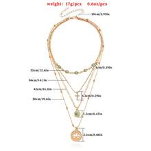 Dây chuyền mặt dây hình hoa và thánh giá rỗng nhiều lớp, thời trang theo phong cách dành cho nữ. - Vòng cổ hoa kiểu dáng thời trang - Xem 3
