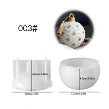 1 Set DIY Resin Molds, Multiple Styles Including Round Storage Box, Decor Figurine Molds With Polka Dots & Stripes, Suitable For Making Epoxy, Gypsum, Candle, Incense, Home Decor, Silicone Molds - Round Stripe Storage Box - View 11