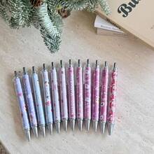 Bộ bút bi quà tặng ngày Valentine (1 chiếc/6 chiếc/12 chiếc), bút bi mực đen viết trơn tru, quà tặng Valentine cho nữ giáo viên, văn phòng phẩm trường học, luyện viết, viết chữ đẹp. - Nhiều màu - View 10