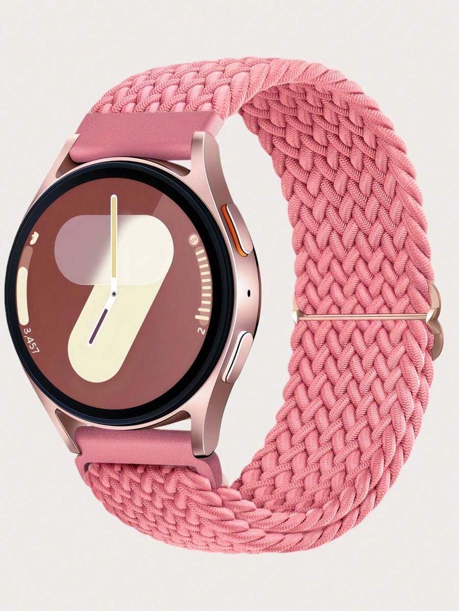 20mm 編織尼龍 Solo Loop 手錶錶帶，相容於 Galaxy Watch 4 5 6 7 FE 40mm 44mm/Watch 4 6 Classic 42mm 46mm 43mm 47mm/Watch 5 Pro 45mm/Watch 3 41mm/Active 2，Vivoactive 6/Vivoactive 5/3，女款男款
