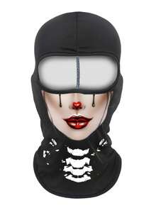 1pc Unisex Skull Funny Face Mask, Balaclava Hat, Neck Gaiter, Suitable For Cycling, Party, Outdoor Activities, All Seasons - T - View 13