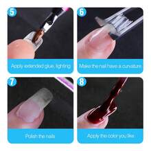 2M Glass Fiber Nail Extension Strengthener, Crack Prevention Nail Extension Fiber - White - View 3