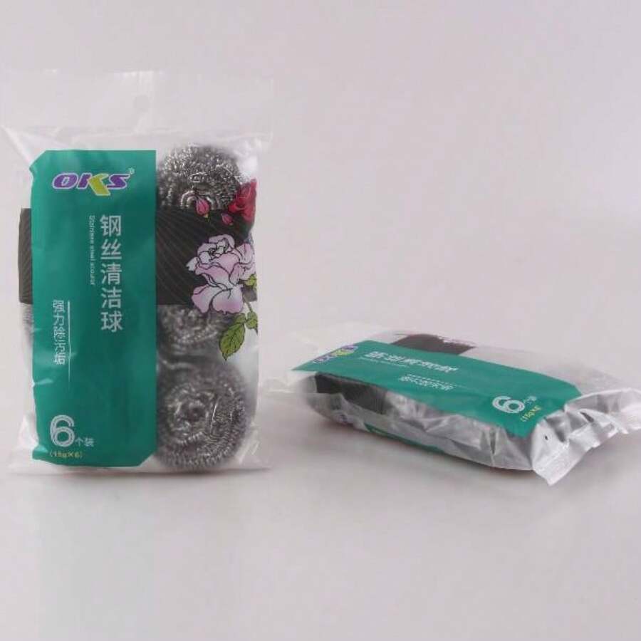 OKS 6PCS STAINLESS STEEL SCOURER HEAVY DUTY CLEANS - 6Pcs - View 1