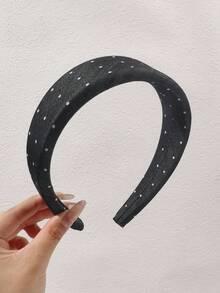 1件波点发箍，法式优雅风格甜美复古柔软日常佩戴派对下午茶高冠防滑固定刘海及碎发发饰 - 彩色 - 查看 8