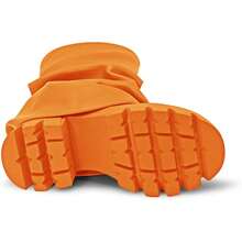 Women's Platform Round Toe Mid Calf Boots With Chunky Heel - M-orange - View 11