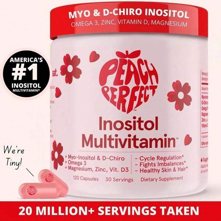 Inositol Multivitamin – Myo-Inositol & D-Chiro 40:1 Blend, Omega-3, Vitamin D3, Magnesium, Zinc – Supports Women's Health, Mood, Energy, Supplement – 30 SVG - 其他的 - 查看 1