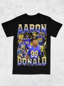 Local -65 Vintage 90s Aaron Donald Tee Shirt Homage Retro Classic Graphic Tee Bootleg Bestseller Unisex Sport Sweatshirt - màu đen - Xem 1