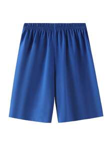 夏季新款男童数码印花T恤短裤套装，休闲度假装，日常穿着 - 白色 - 查看 6