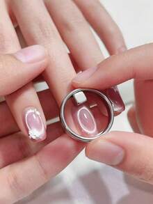 Set de imán para uñas de ojo de gato, esmalte de uñas de gel de ojo de gato fuerte, imán de uñas de ojo de gato 2 en 1, adecuado para salón de uñas DIY - Plateado - Ver 6