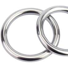 5个1英寸不锈钢圆形焊接O型圈，适用于吊床、瑜伽垫、潜水床、包袋、户外家具配件、花园草坪露台等。 - A - 查看 6