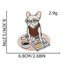 1pc Reading Themed Sticker Set, Cartoon Animal Embroidered Patch, Book Worm Laptop Notebook Decoration Sticker With English Words - New Bookworm Series Fabric Patches - View 17