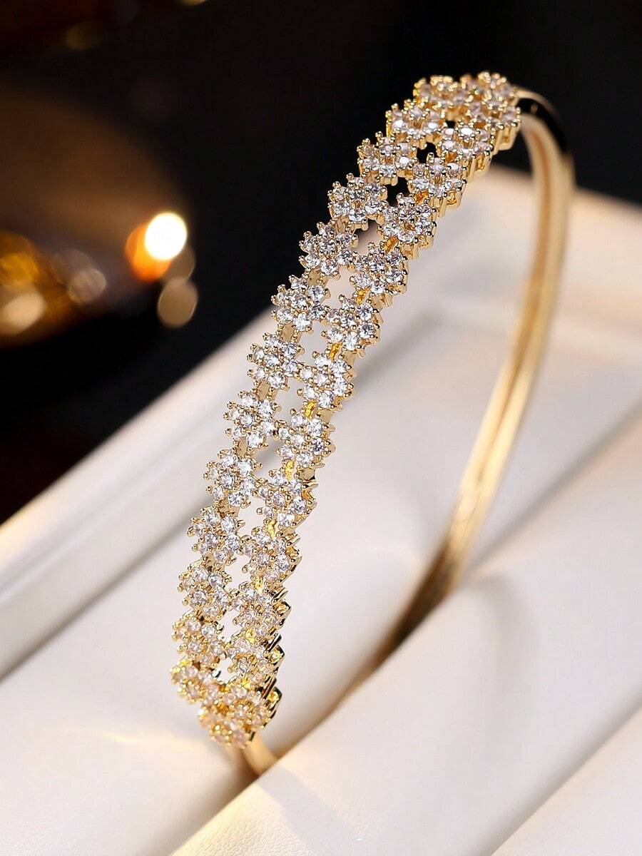 1pc Luxury Minimalist Double-Layer Bracelet, Unique Design Versatile Wrist Accessory For Commute And Daily Wear - Bracelet 1 - View 1
