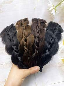 Băng đô tổng hợp mềm mại họa tiết xương cá, băng đô dệt, băng đô cài tóc họa tiết xương cá, phụ kiện tóc cô dâu và hàng ngày. - Nhiều màu - Xem 3