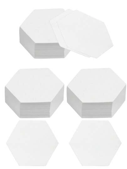 1 Inch Hexagon Patchwork Paper Template, Patchwork Paper Pieces Tool, DIY Cardboard Combination, Suitable For Patchwork, Sewing, Handicraft, 1 Set Of 100/200/300 Sheets