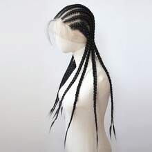 ZigZag Hair Tóc giả ren phía trước bện chất lượng cao - Với đường chân tóc được tỉa sẵn mềm mại, tóc giả ren phía trước bện tổng hợp màu đen hoặc nâu đậm, sợi tổng hợp chịu nhiệt, phù hợp để sử dụng hàng ngày, đi nghỉ lễ, dự tiệc, cosplay, Halloween. - Nhiều màu - Xem 8