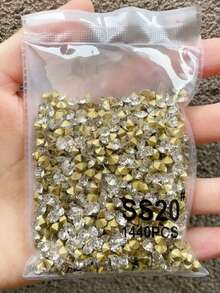 1440顆透明尖底水鑽，疊加鑽飾配件，美甲疊加鑽飾，美甲亮片鑽飾，DIY美甲寶石，美甲藝術裝飾，美甲飾品，美甲用品，3D玻璃水鑽，適用於美甲裝飾與美甲飾品 - 彩色 - 查看 7