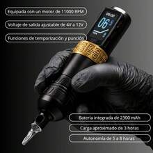 Máquina Pen Inalámbrica Para Tatuar Profesional Levitación aretes accesorios accesorios para el cabello juguetes de niña y2k spiderman sticker tatuajes temporales brackets falsos piercing estrellas tatuajes - Plateado - Ver 2