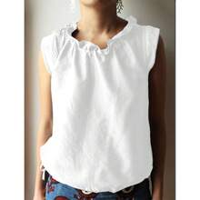 Lässige ärmellose Sommertops 2026, Kurzarmtops für Damen, Freizeit-Kurzarmtops für Damen, Outdoor-T-Shirts für Damen. - Weiss - Übersicht 3