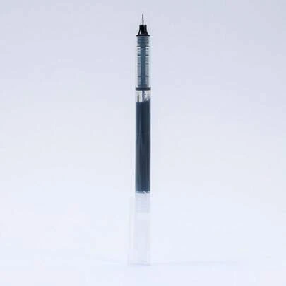 Straight Liquid Quick-Drying Ball Pen Neutral Pen Black Pen Signature Pen Student Water Pen Stationery Needle Pen Wholesale Carbon Pen