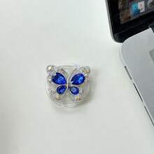 Soporte de teléfono móvil con bolsa de aire y mariposa incrustada de diamantes - Bolsa de aire ajustable y retráctil, soporte adhesivo universal para teléfono, proporciona soporte multifuncional, fijación estable en el escritorio - Multicolor - Ver 14