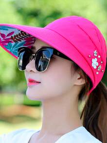 1pc Foldable Wide Brim Hat, Fashionable Korean Style Sun Protection Bucket Hat, Outdoor Sports Sun Hat, Tennis Sun Hat, Random Lining Pattern - Sun Protection - View 16
