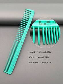 1pc/3pcs/5pcs/6pcs Heat-Resistant Durable Hair Styling Comb Set, 19 Models Available, Macaron Color With Ruler, Suitable For Long/Short Hair, Cutting, Styling, Salon/Home/Travel Use - Mint Blue - View 17