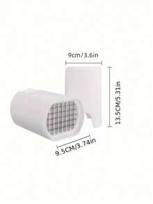 1个多功能不锈钢土豆切片器，蔬菜水果切割器，适用于土豆、胡萝卜、黄瓜、薯条等，快速切割，方便的厨房工具 - 彩色 - 查看 3