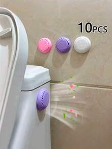 10Pcs Long-Lasting Scented Air Freshener,Deodorizer,Solid Air Freshener,With An Extra Outer Shell-Aromatic Solid Deodorizing Discs For Enhanced Freshness In Bathrooms,Toilets,Bedrooms,Closets,Cars And Home,Ideal For Odor Elimination. - Multicolor - View 1