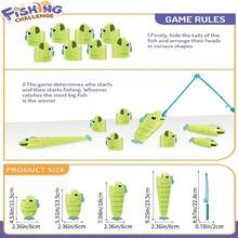 2-4 Player Interactive Fishing Board Game Set - Made Of Durable Plastic Material Tabletop Puzzle Toy - Ideal As Easter/Children's Day Gift - Multicolor - View 5
