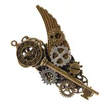 Bros Roda Gigi Jam Steampunk Retro, Jepit Rambut Sayap Gothic Lolita, Aksesori Rambut Serbaguna, Halloween - A - View 8